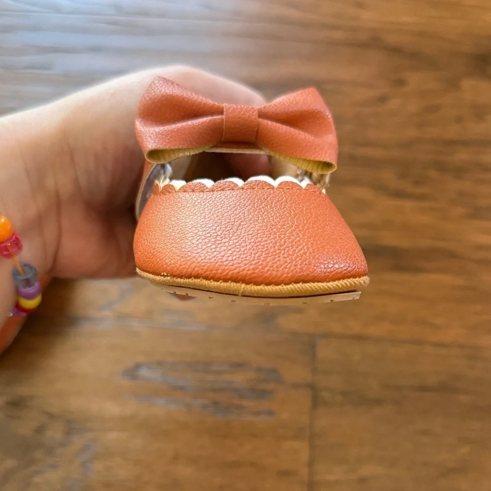 Brown Bow Toddler Baby Mary Jane Dress Shoes